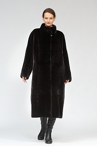 Пальто из норки Blackglama с воротником стойка